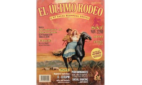 El Ultimo Rodeo; riding on horse in image