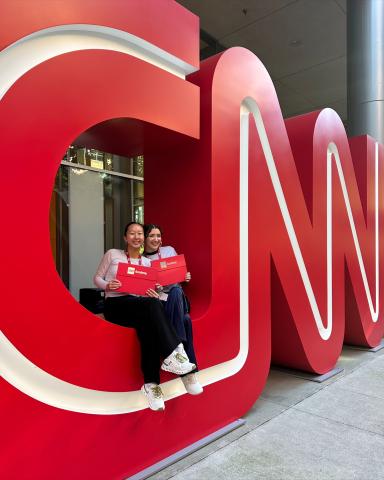 Georgia Tech students at CNN sign