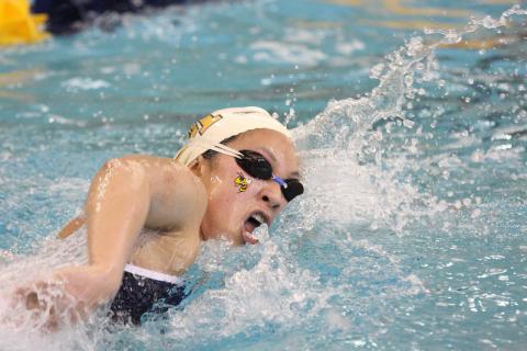 Ji9ng Li, four year varsity letter winner on the GT swim team