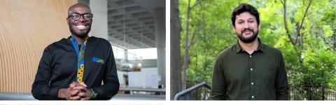 Pictured are Christian Coles (left) and Moinak Choudhury (right).