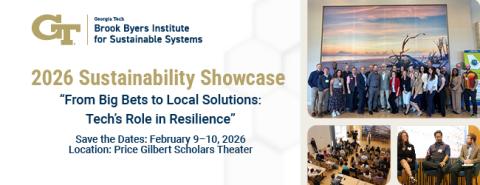 Banner with event information for the 2026 Sustainability Showcase