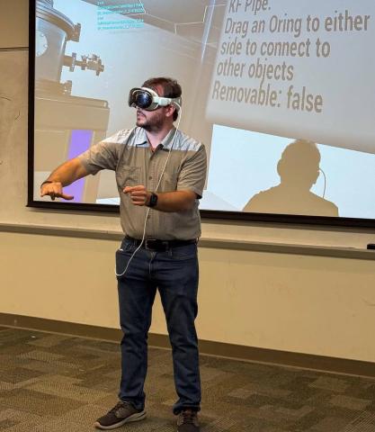 Alex Gallmon showing how Apple Vision Pro can be utilized