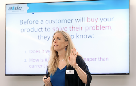 Connie Casteel presenting