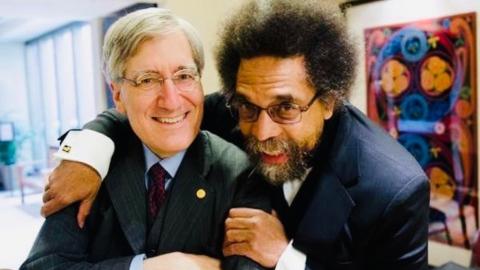 Robert George, McCormick Professor of Jurisprudence and director of the James Madison Program in American Ideals and Institutions at Princeton University, and Cornel West, Dietrich Bonhoeffer Chair at Union Theological Seminary