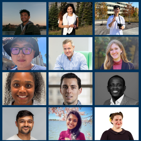 Twelve graduate student finalists in the 2026 Three Minute Thesis (3MT) Competition