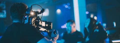 Filming crew at work