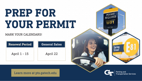 Renew Your Permit from April 1 - 15 for the upcoming academic year.