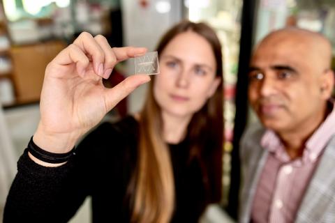 Ankur Singh, the Carl Ring Family Professor in the George W. Woodruff School of Mechanical Engineering, in his lab.