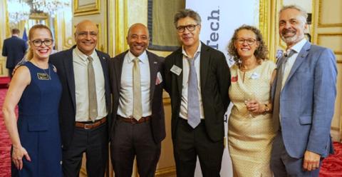Dean Bill Gaudelli (far right) recently visited Paris, France to take part in an international conversation on the future of higher education.