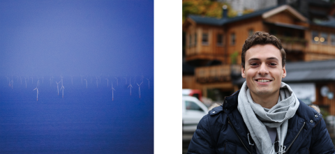 Windmills on the Water and artist Cole Messina, ME