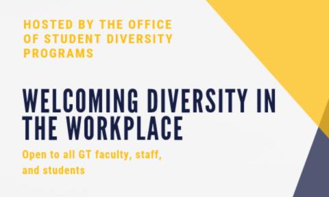 Flyer for the event Welcoming Diversity in the Workplace.