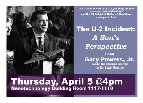 Flyer for the talk by Gary Powers, Jr.
