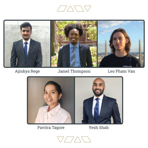 Ajinkya Rege, Jamel Thompson, Leo Pham Van, Pavitra Tagore, and Yesh Shah