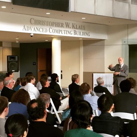 Vint Cerf and crowd
