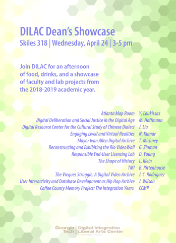 A flyer for the 2019 DILAC showcase.