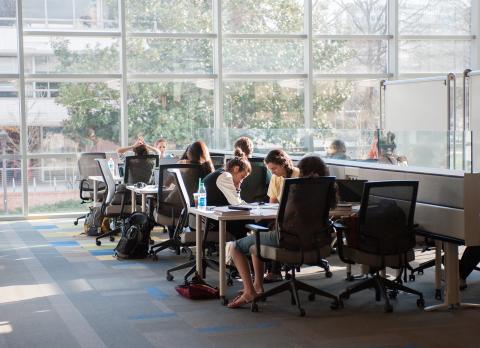 Studying in Clough Commons