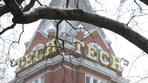 Tech Tower in Snow