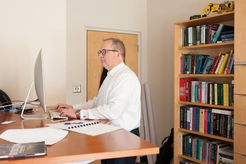 Stephen DeWeerth at his standing desk
