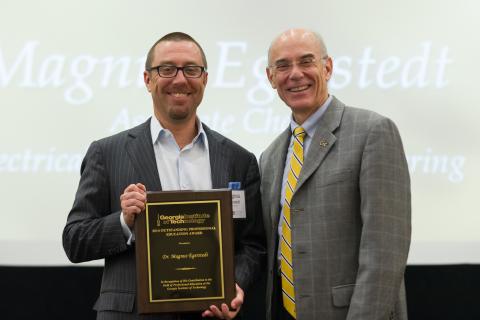 Magnus Egerstedt with Provost Rafael Bras