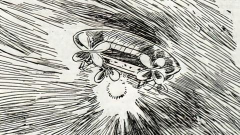 Drawing of a UFO