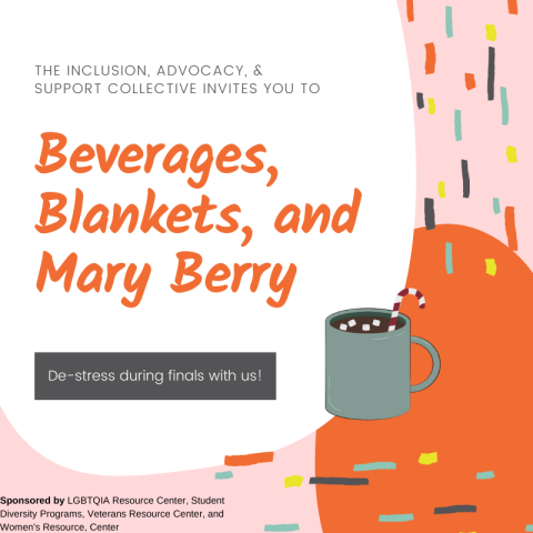 adverstisement for beverages, blankets and mary berry event