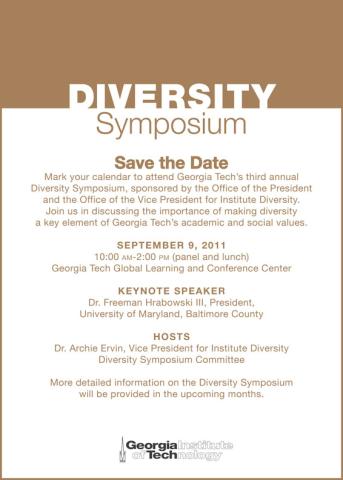 2011 Diversity Symposium: Save the Date