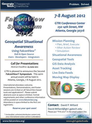 FalconView Symposium 2012 Flyer