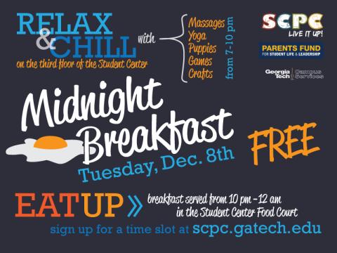 SCPC, Parents Fund, and Campus Services presents: Midnight Breakfast!