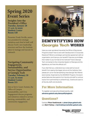 2020 Demystifying How Georgia Tech Works Events