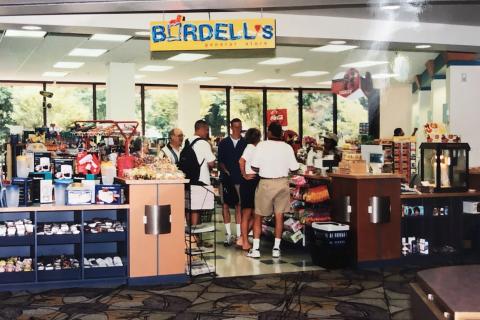 The Burdell's storefront in the early 1990s.