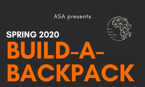 Flyer for the African Student Association's 2020 Build-A-BackPack.
