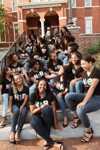 Aliyah Hill with Alpha Kappa Alpha sisters