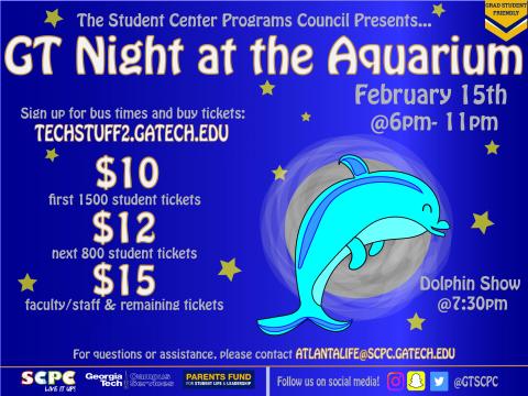 GT Night at the Aquarium on 2/15!