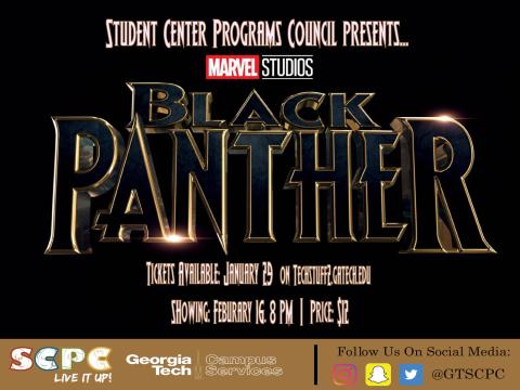SCPC Presents: Black Panther at Atlantic Station 18 on February 16th!