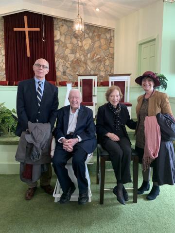 Rafael and Pat Bras Visit with former President Jimmy and Rosalynn Carter. 