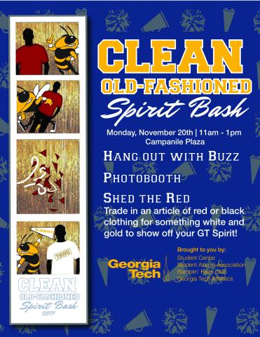 Flyer for Clean Old Fashioned Spirit Bash