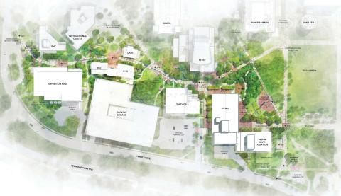 Rendering of proposed Campus Center