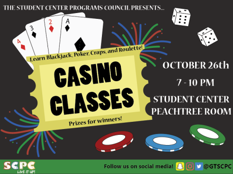 SCPC Casino Classes on 10/26!