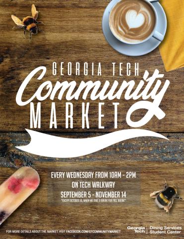 Flyer for GT Community Market Fall 2018
