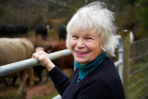 Beth Quay on her dairy farm. 