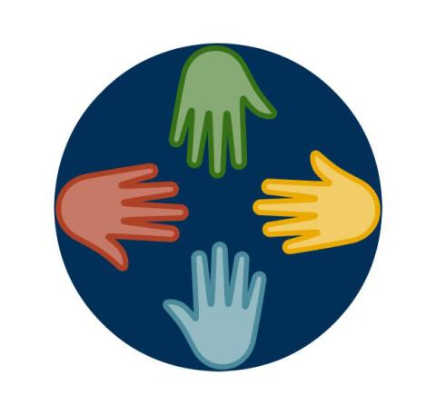 ECE Diversity & Inclusion Council Graphic Multi-colored hands