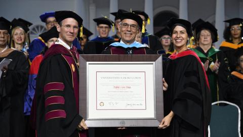 Rafael L. Bras Awarded Honorary Degree at Universidad del Sagrado Corazón, May 2019