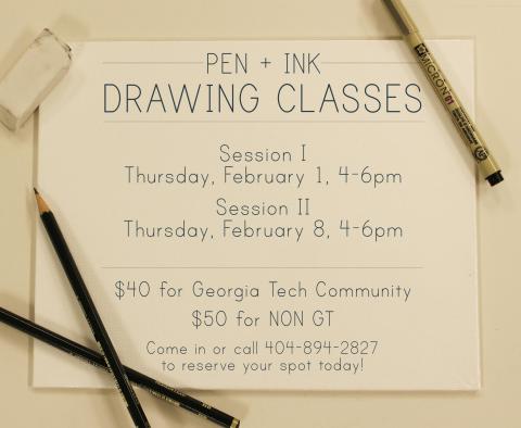 Paper & Clay Drawing Class on 2/1 & 1/8!