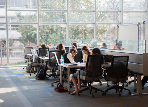 Students studying at Georgia Tech