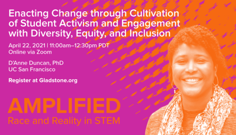 Enacting Change through Cultivation of Student Activism and Engagement with Diversity, Equity, and Inclusion | Thursday, April 22, 2021 | D’Anne Duncan, PhD