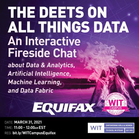 The deets on All things data. An interactive Fireside chat hosted by Equifax on March 31st at 11am EST
