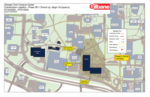 map of campus center logistics july 2020