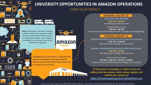 Georgia Tech / Amazon Partnership Events Aug 20 & 21, 2018