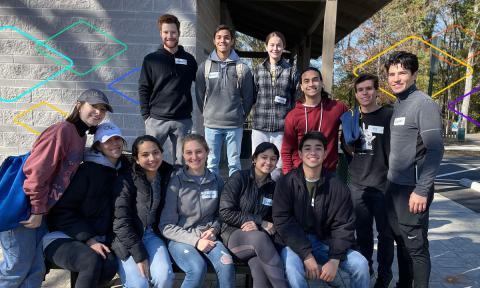 group of students smiling