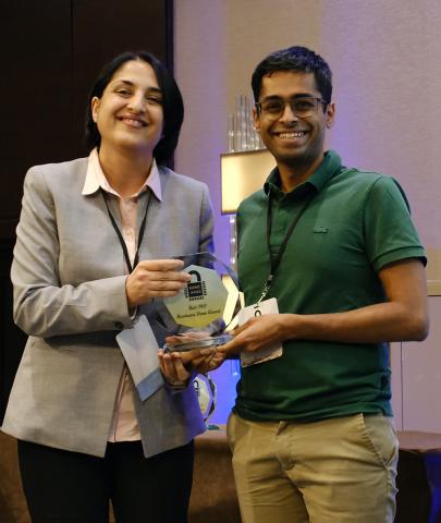 Gururaj Saileshwar (right) was recognized for his Ph.D. dissertation at this year’s International Symposium on Hardware Oriented Security and Trust (HOST).